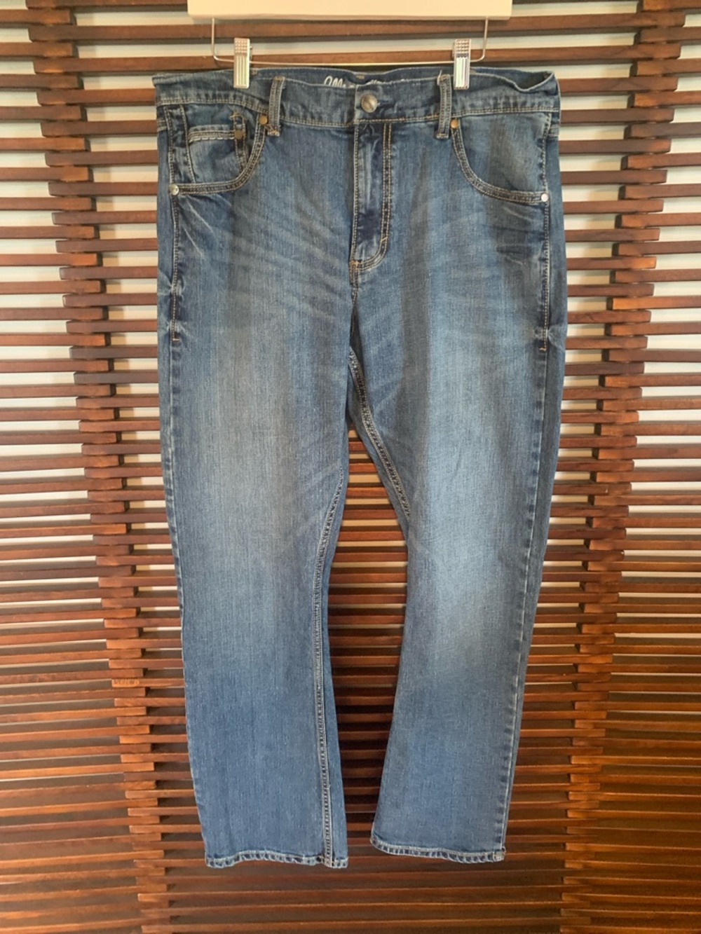 Wrangler Men's Slim Boot Blue Denim Jeans